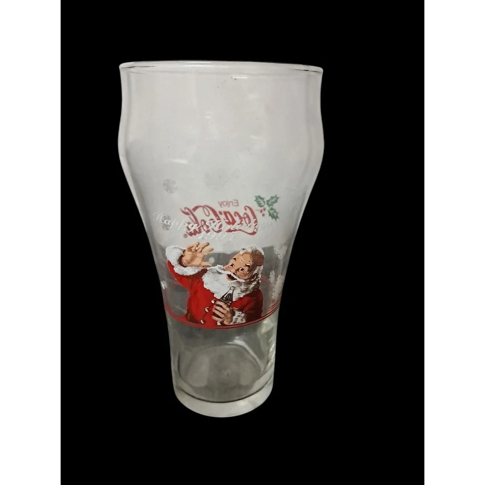 Vintage 1997 Happy Holidays COCA‎ COLA Santa Claus Collectable Drinking Glass